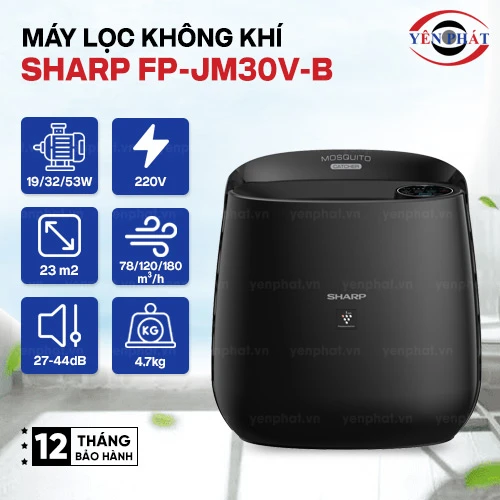 Máy lọc không khí và bắt muỗi Sharp FP-JM30V-B 2
