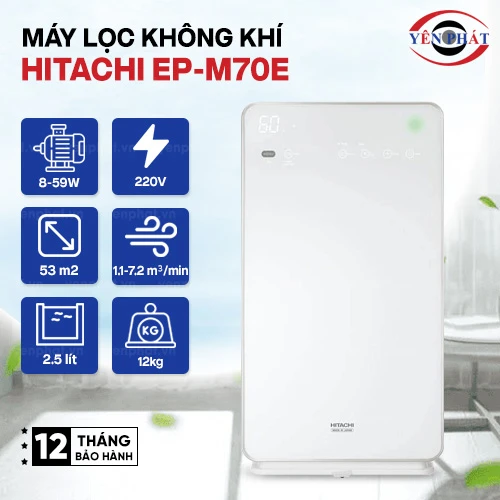 Máy lọc không khí và tạo ẩm Hitachi EP-M70E 2