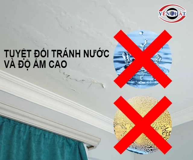 vệ sinh trần thạch cao tránh nước và độ ẩm