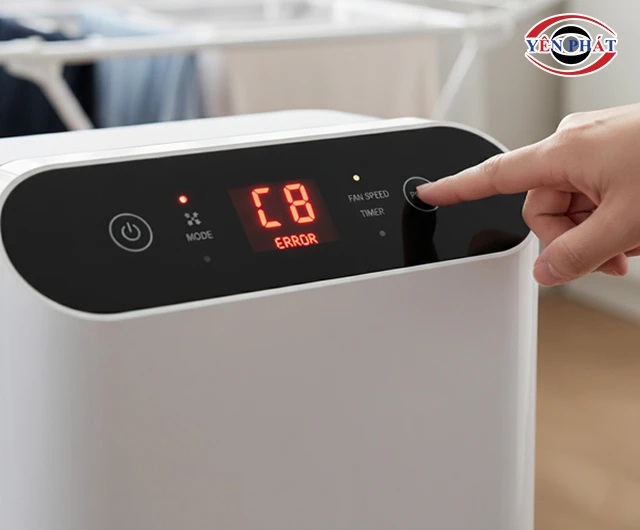 màn hình hiện thị lỗi C8