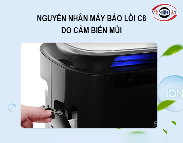 lỗi C8 ở máy lọc không khí Sharp do cảm biến mùi