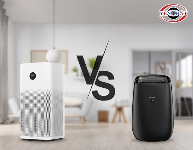 so sánh máy lọc không khí Sharp và Xiaomi