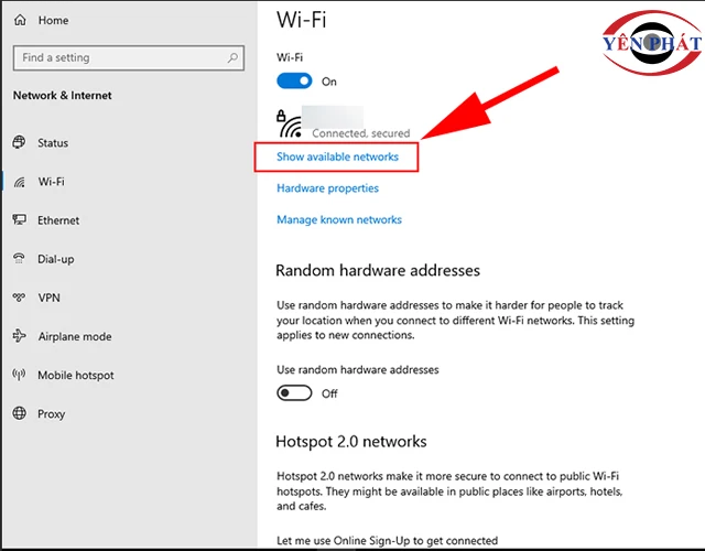 Kết nối mạng Wi-Fi