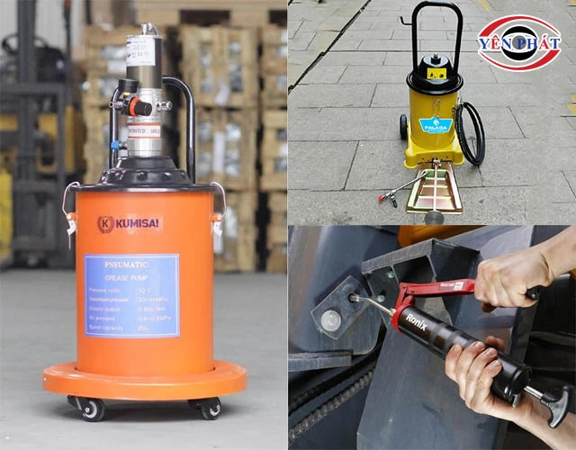 Các thiết bị hỗ trợ bơm mỡ cho máy xúc
