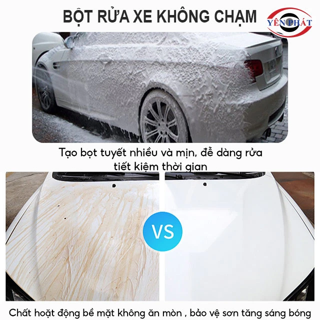 Bột rửa xe không chạm bảo vệ sơn xe