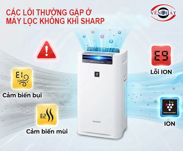 các lội thường gắp khi dùng máy lọc không khí Sharp