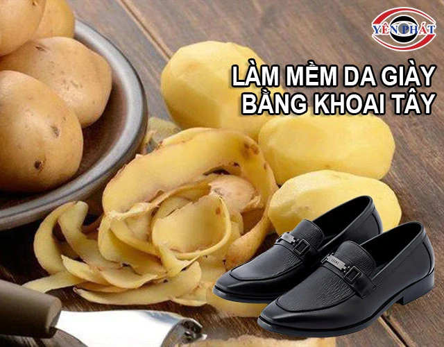 làm mềm da giày bằng khoai tây