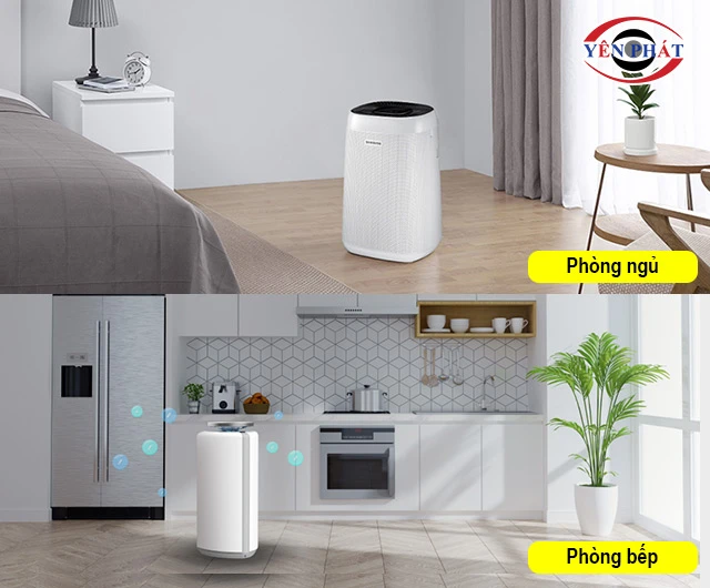 vị trí đặt máy lọc không khí Sharp theo mục đích