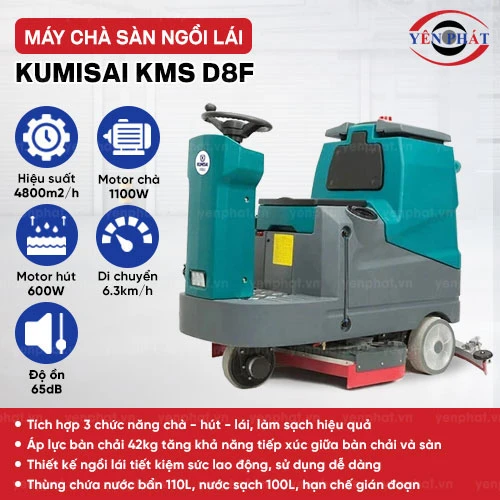 Máy chà sàn ngồi lái Kumisai KMS D8F 2