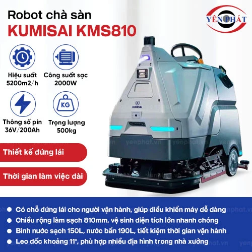 Robot chà sàn Kumisai KMS810 2