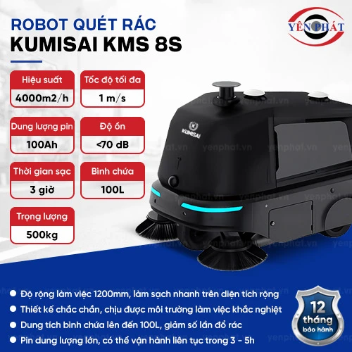Robot quét rác Kumisai KMS 8S  2