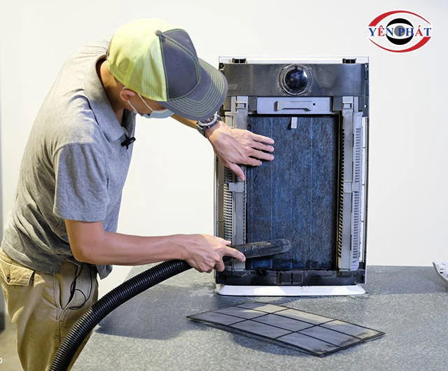 vệ sinh màng lọc hepa máy lọc không khí Daikin