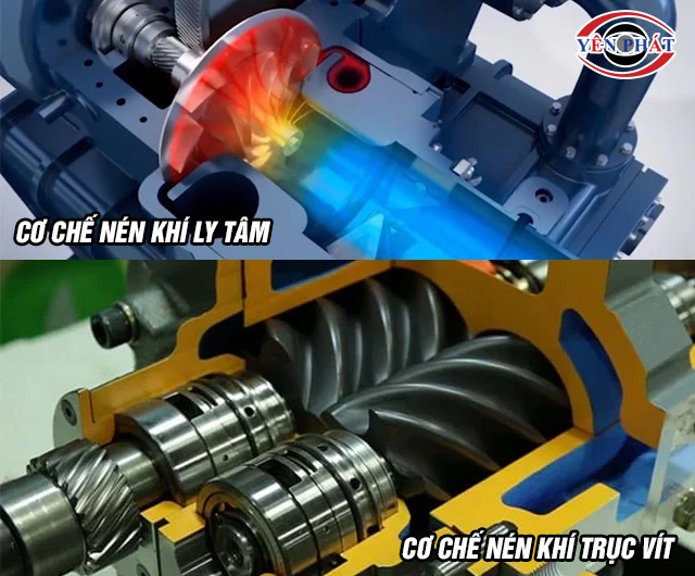 2 dòng máy nén khí 55kW