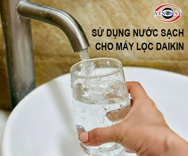 dùng nước sạch cho máy lọc