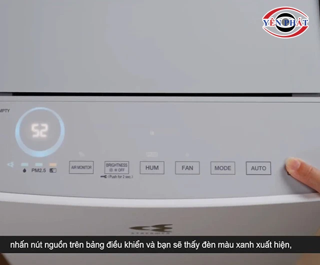 khởi động máy lọc không khí Daikin