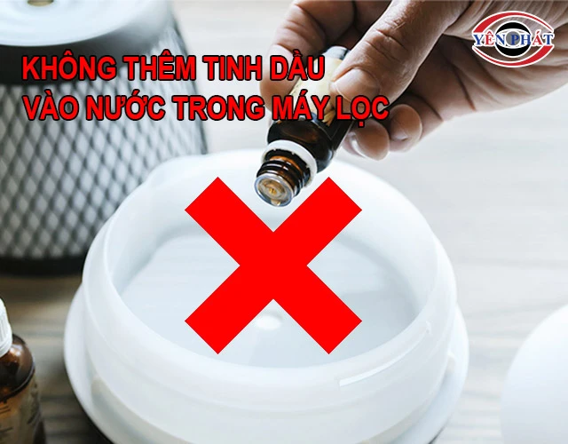 không thêm tinh dầu vào máy lọc