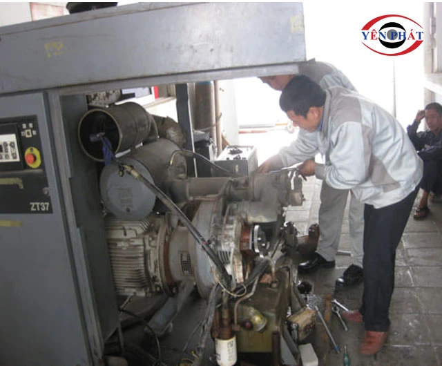 Quạt làm mát máy nén khí không hoạt động