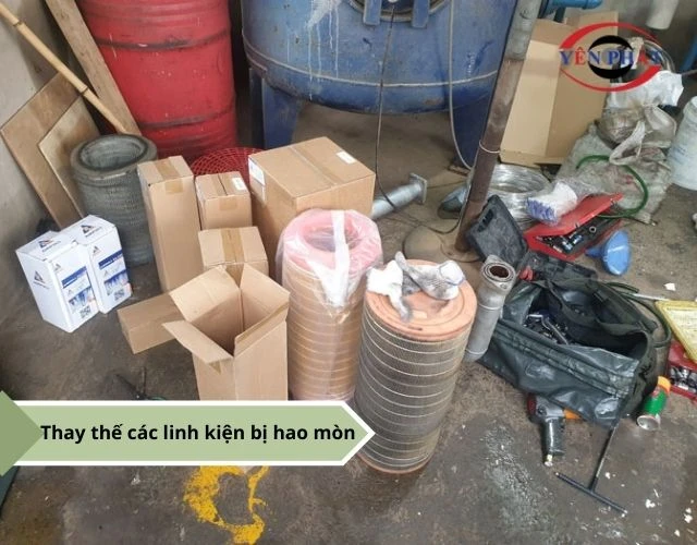 Kiểm tra và thay mới những linh kiện bị hư hỏng, hao mòn