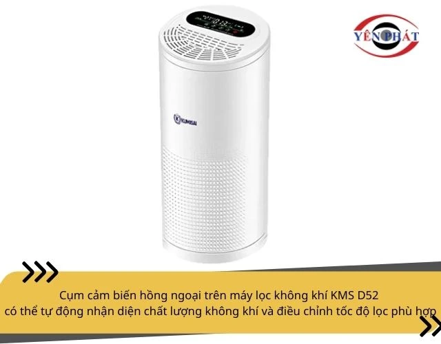 Máy lọc không khí Kumisai KMS D52 sở hưux cảm biến hồng ngoại siêu nhạy