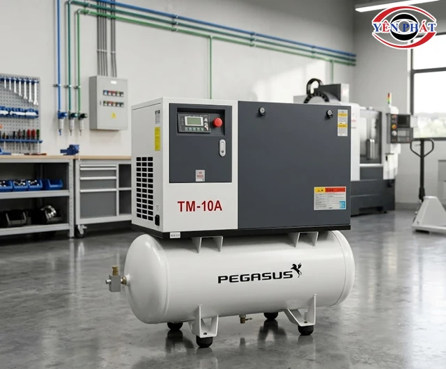 Máy nén khí trục vít Pegasus TMP-10A bền chắc