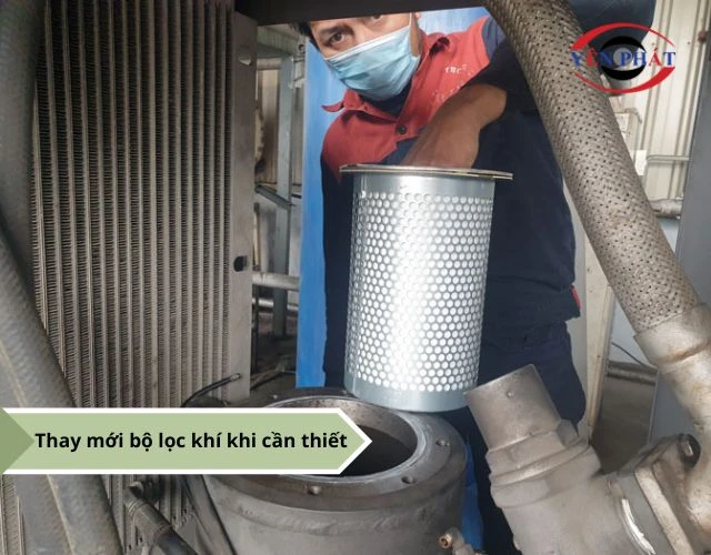 Cần thay bộ lọc khí khi chênh áp vượt quá 25mbar