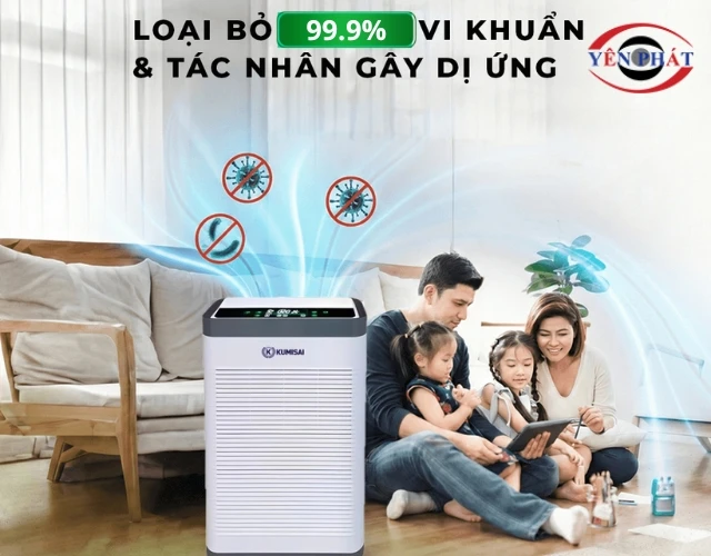 Sử dụng Máy lọc không khí Kumisai mang lại bầu không khí xanh sạch, trong lành