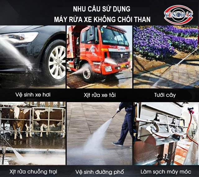 nhu cầu sử dụng máy rửa xe không chổi than