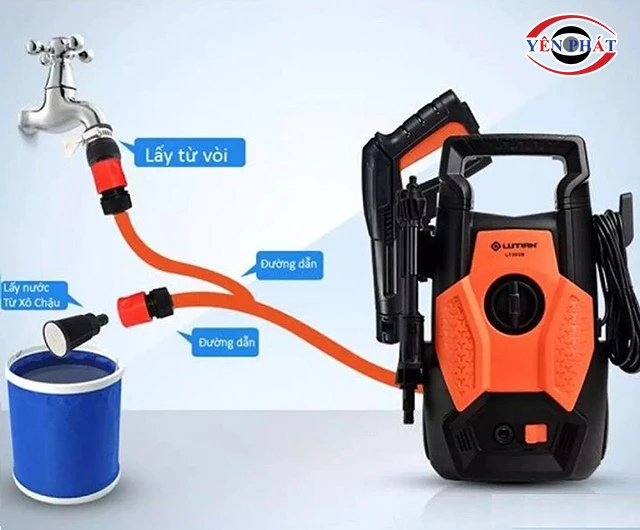 nguồn nước cho máy rửa xe không chổi than