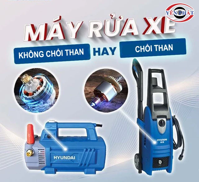 so sánh máy rửa xe không chổi than và chổi than