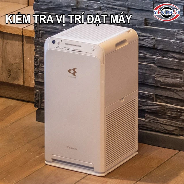 kiểm tra vị trí máy lọc không khí Daikin
