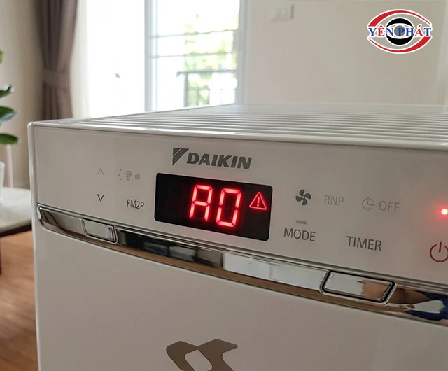 màn hình máy lọc không khí Daikin hiện thị lỗi A0