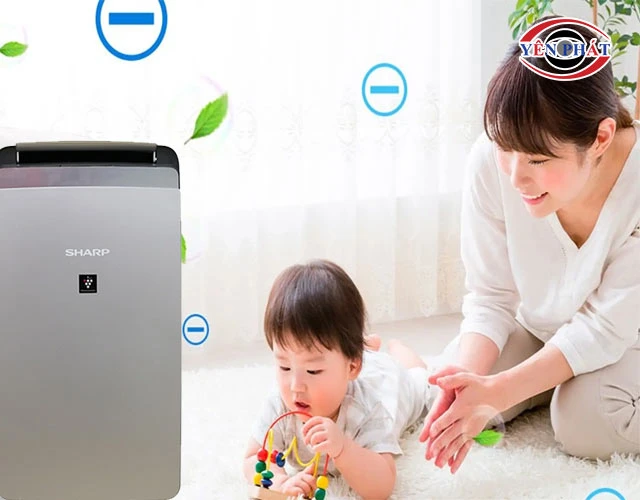 Máy lọc không khí Sharp DW-J27FV-S sử dụng cho gia đình