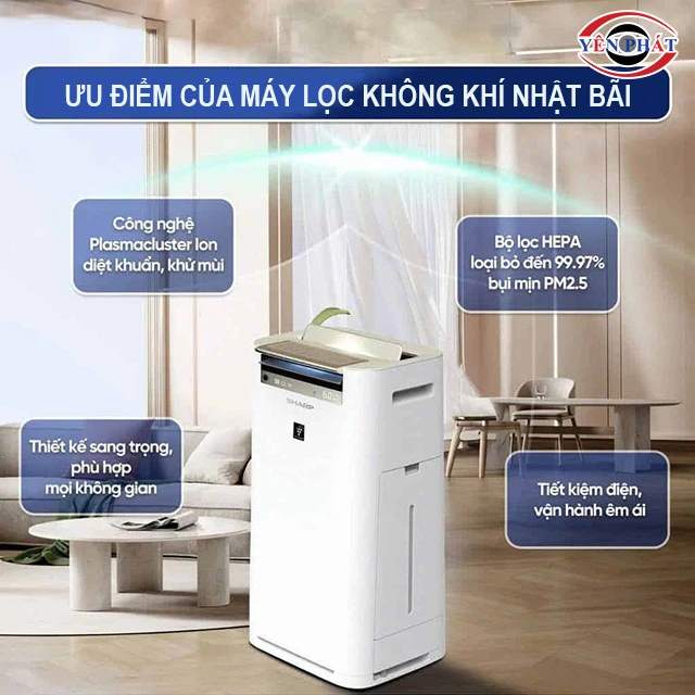 ưu điểm của máy lọc không khí Nhật bãi