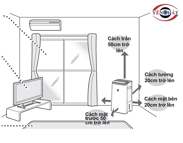 vị trí đặt máy lọc khí Daikin
