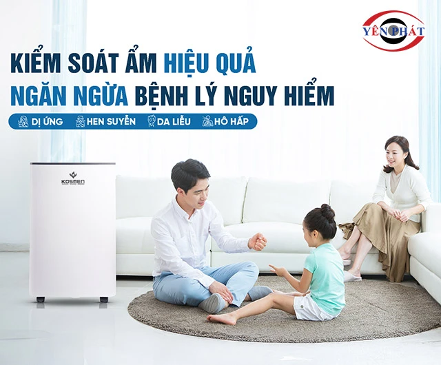 máy hút ẩm 16L ngăn ngừa dị ứng