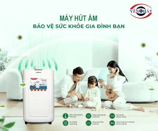 máy hút ẩm bảo Vệ Sức Khỏe Gia Đình