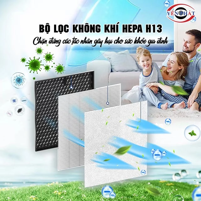 Màng lọc HEPA H13 bảo vệ gia đình