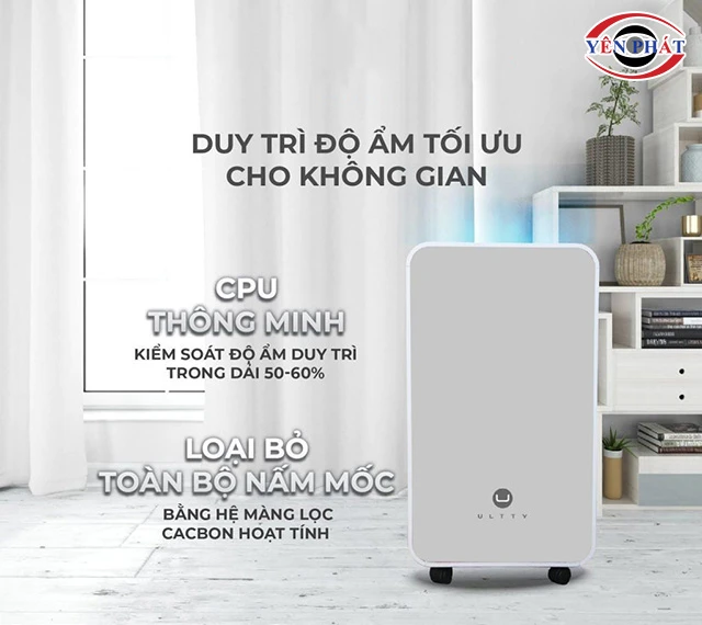 máy hút ẩm 20 lít loại bỏ ẩm mốc nhanh