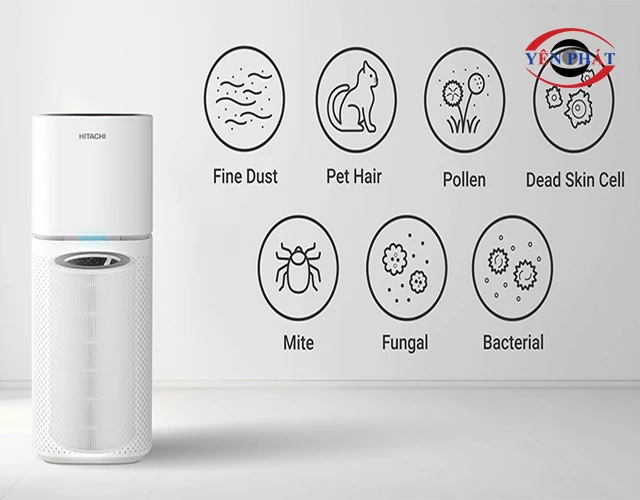 Máy lọc không khí Hitachi EP-TZ50 khả năng lọc bụi mịn
