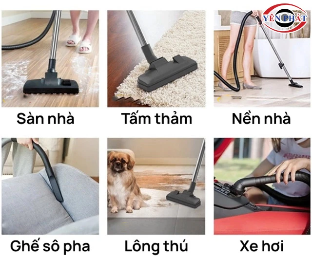 Ứng dụng máy hút bụi Clepro