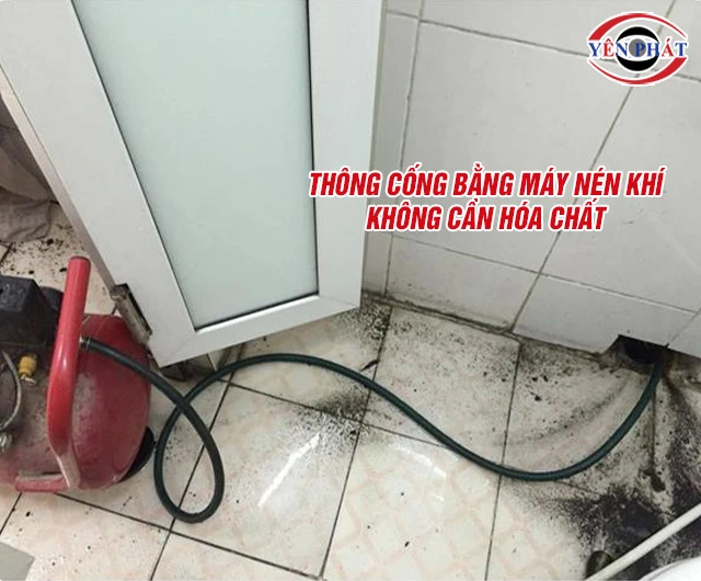 máy nén khí thông cống an toàn