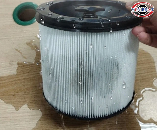 Không lắp khi bộ lọc còn ướt