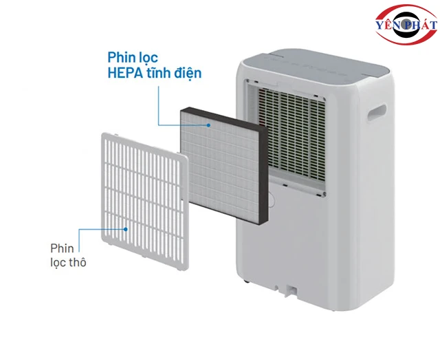  máy lọc không khí và hút ẩm Daikin JPF12AV2 màng lọc tĩnh điện