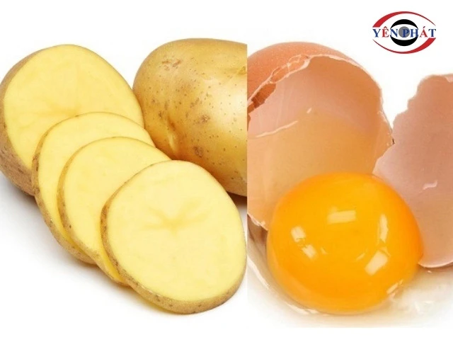Sử dụng khoai tây và lòng trắng trứng