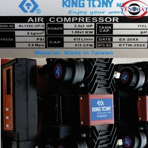 Máy nén khí không dầu giảm âm Kingtony KI-110C/F-3 3