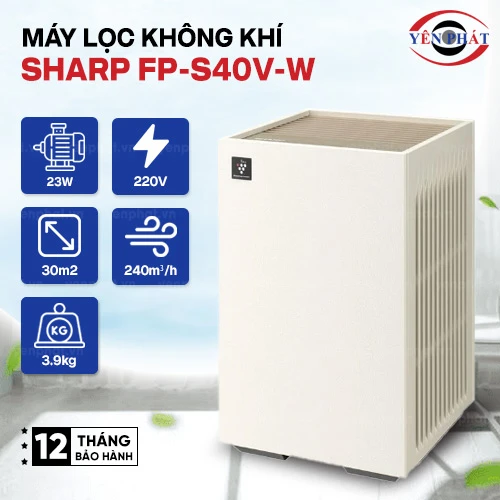 Máy lọc không khí Sharp FP S40V W 23W 2