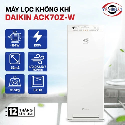 Máy lọc không khí Daikin ACK70Z-W 2
