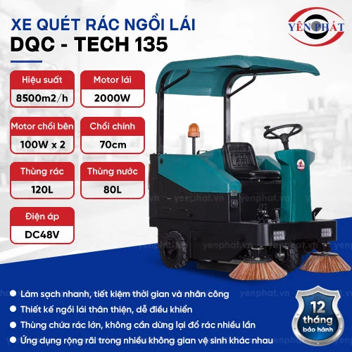 Xe quét rác ngồi lái DQC - Tech 135 2