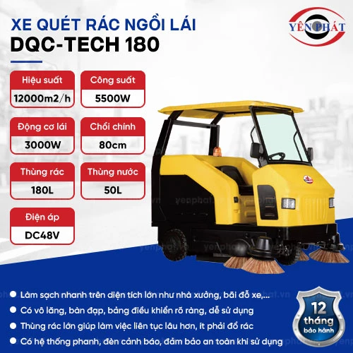 Xe quét rác ngồi lái DQC - Tech 180 2