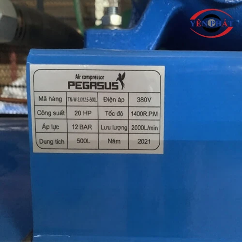 Máy nén khí dây đai Pegasus TM-W-2.0/12.5-500L 4